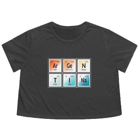 Argentina | Periodic Table of Elements Flowy Cropped Tees