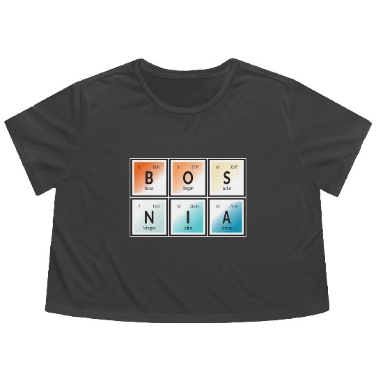 Bosnia | Periodic Table of Elements Flowy Cropped Tees