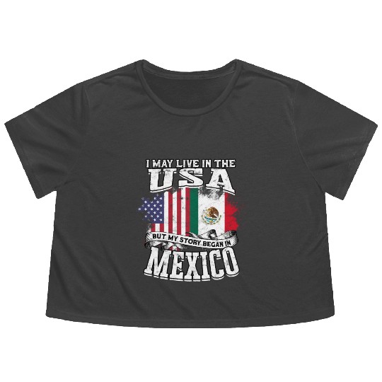 US Immigrant Indigenous USA Immigrants america Flowy Cropped Tees