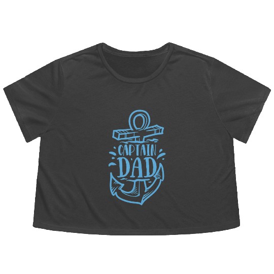 Fishing - Captain Dad Flowy Cropped Tees