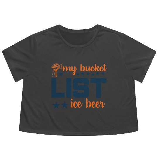 My bucket LIST ice beer Flowy Cropped Tees