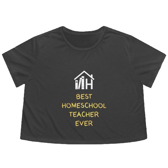 Best Homeschool Teacher Flowy Cropped Tees
