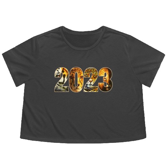 2023 WILD CAT DESIGN TIGER, CHEETAH, JAGUAR, LION Flowy Cropped Tees