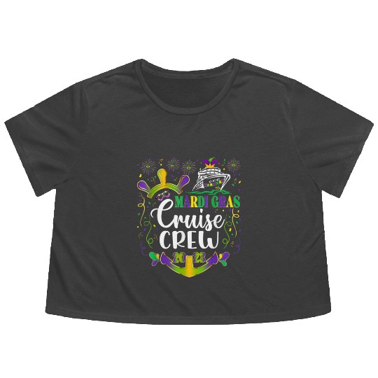 Mardi Gras Cruise 2023 New Orleans Carnival Vacati Flowy Cropped Tees