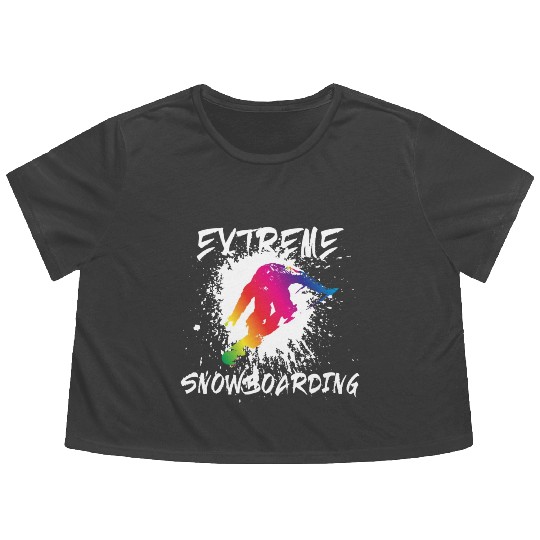 Extreme Snowboarding Flowy Cropped Tees