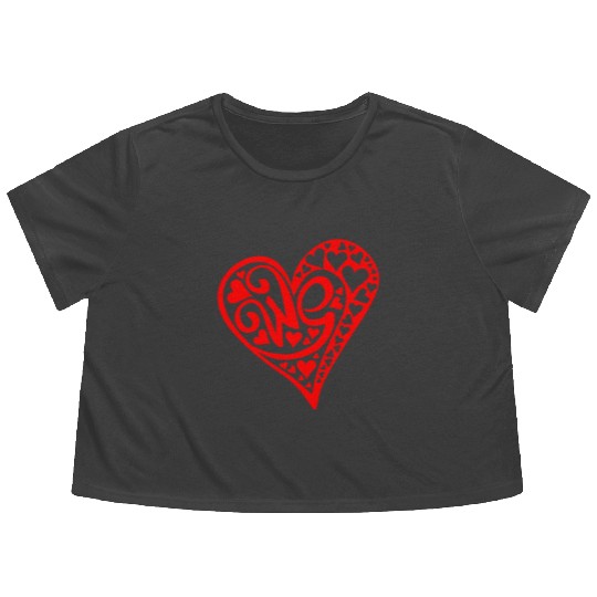 Galentines Day Red Heart We Valentines Day2 Flowy Cropped Tees
