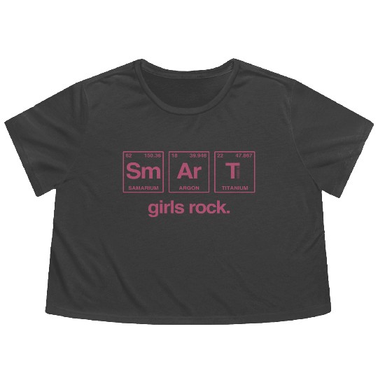 SMART GIRLS ROCK - Elements Periodic Table Flowy Cropped Tees