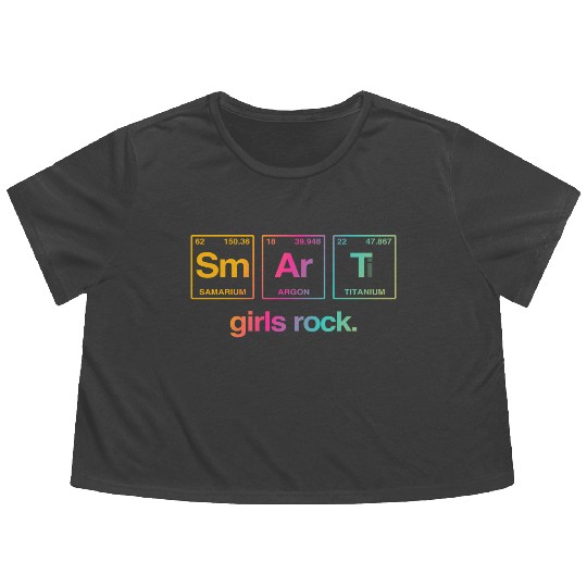 SMART GIRLS ROCK - Elements Periodic Table Flowy Cropped Tees