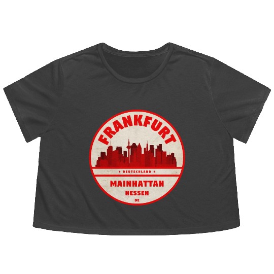 Frankfurt Germany Flowy Cropped Tees