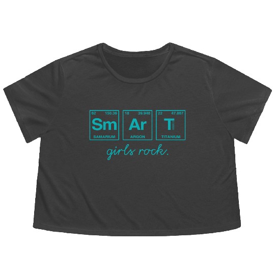 SMART GIRLS ROCK - Elements Periodic Table Flowy Cropped Tees