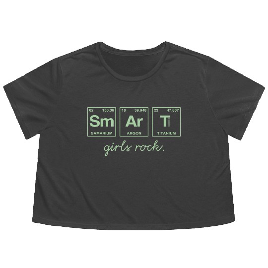 SMART GIRLS ROCK - Elements Periodic Table Flowy Cropped Tees
