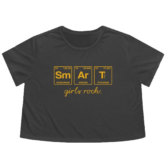 SMART GIRLS ROCK - Elements Periodic Table Flowy Cropped Tees