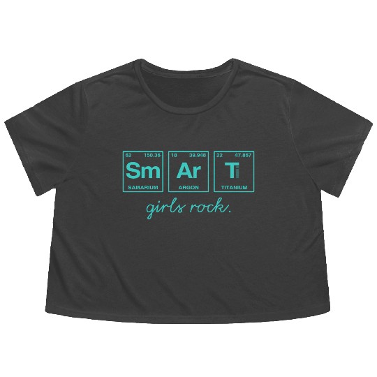 SMART GIRLS ROCK - Elements Periodic Table Flowy Cropped Tees