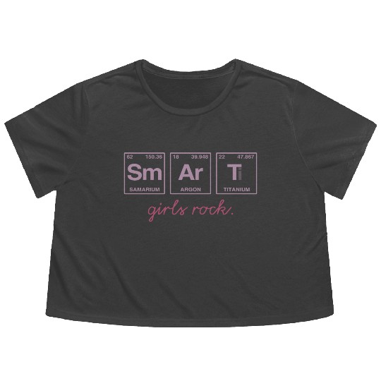 SMART GIRLS ROCK - Elements Periodic Table Flowy Cropped Tees