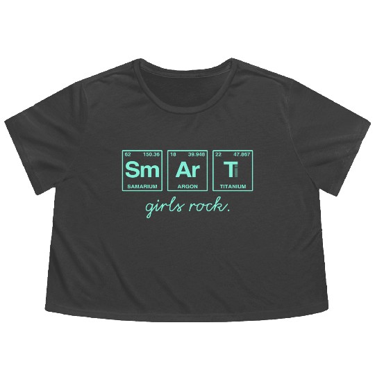 SMART GIRLS ROCK - Elements Periodic Table Flowy Cropped Tees