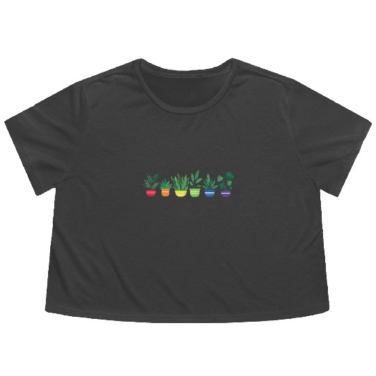 Plants, LGBT Flowy Cropped Tees