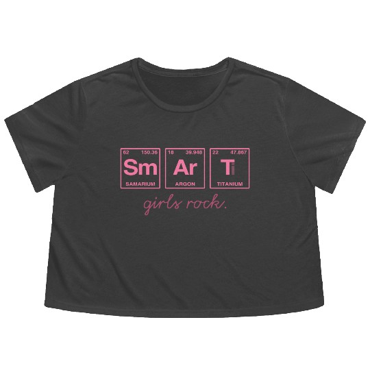 SMART GIRLS ROCK - Elements Periodic Table Flowy Cropped Tees