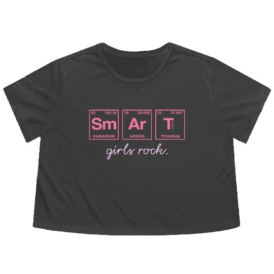 SMART GIRLS ROCK - Elements Periodic Table Flowy Cropped Tees