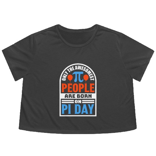 Birthday Pi Day Flowy Cropped Tees Math Pi Day 3 14 March 14