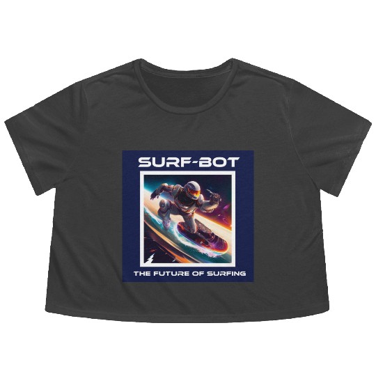 Robot Silver Surfer Flowy Cropped Tees