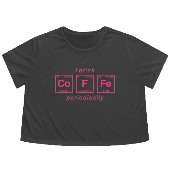 COFFEE - with elements of the periodic table Flowy Cropped Tees