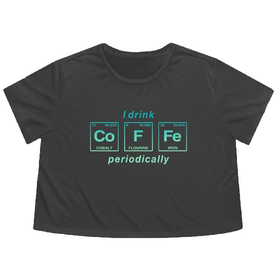 COFFEE - with elements of the periodic table Flowy Cropped Tees