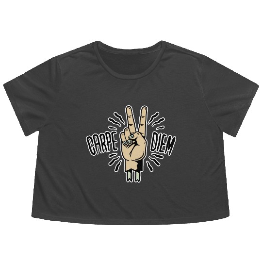 Carpe Diem Flowy Cropped Tees