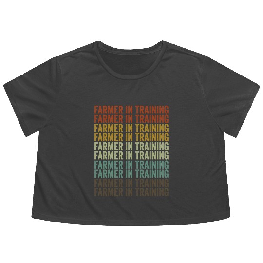Farmer In Training Farmer Training Flowy Cropped Tees