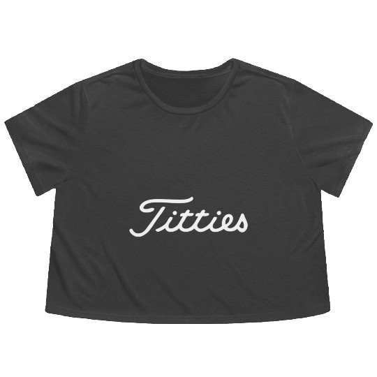 funny golf titties funny saying golfer golfing Flowy Cropped Tees
