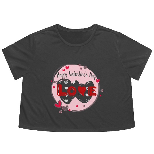 Wearing my heart on my sleeve for Valentine's Day Flowy Cropped Tees