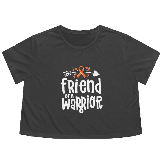 Friend Of A Warrior Lymphoma Leukemia Cancer Flowy Cropped Tees