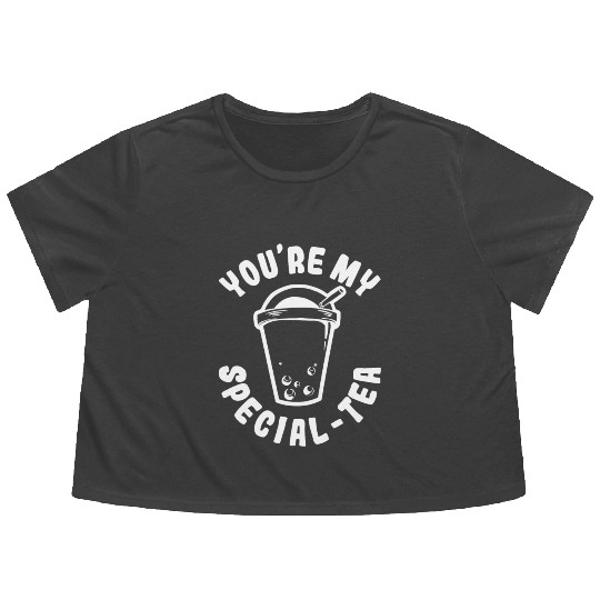 Funny Bubble Tea Special-Tea Flowy Cropped Tees