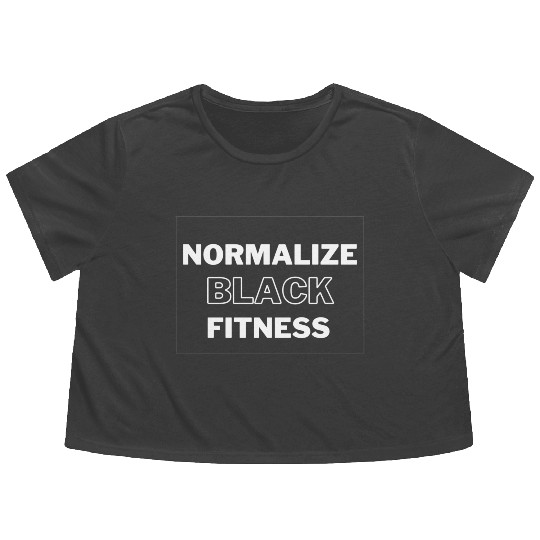Normalize Black Fitness Flowy Cropped Tees