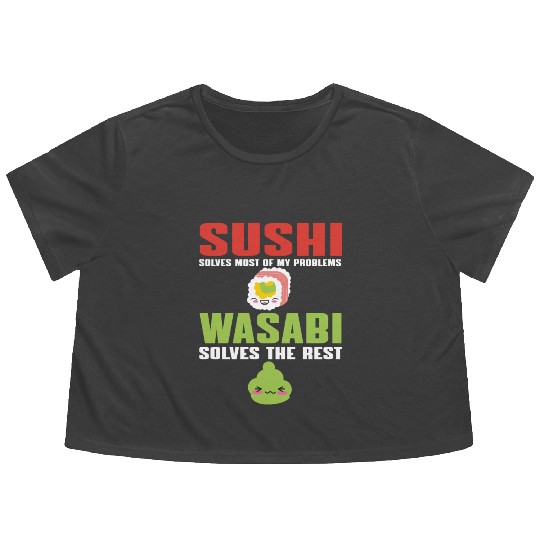 Sushi And Wasabi Flowy Cropped Tees