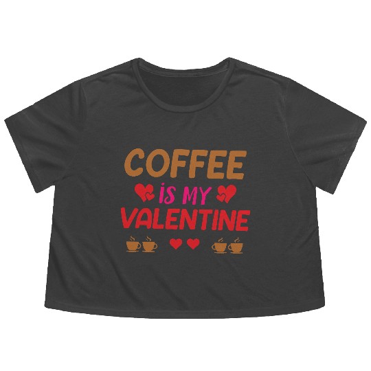 valentine | valentine's day | happy valentines day Flowy Cropped Tees