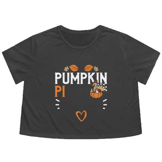 Pumpkin Pi - Thanksgiving Flowy Cropped Tees