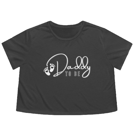 Daddy to be Flowy Cropped Tees
