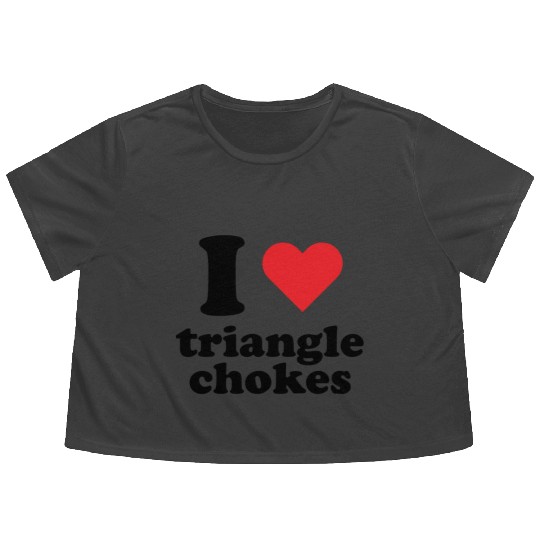 I Love Triangle BJJ Gear Flowy Cropped Tees