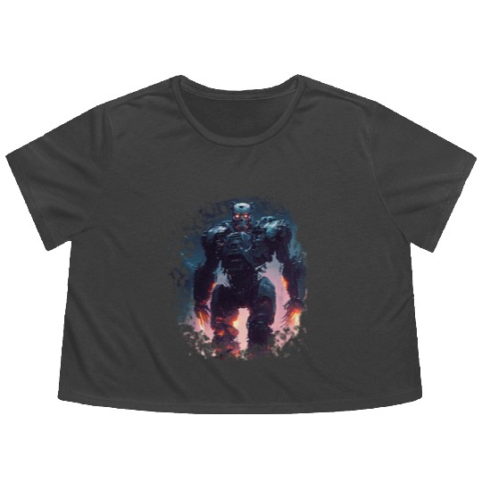 Terminator Exoskeleton Flowy Cropped Tees