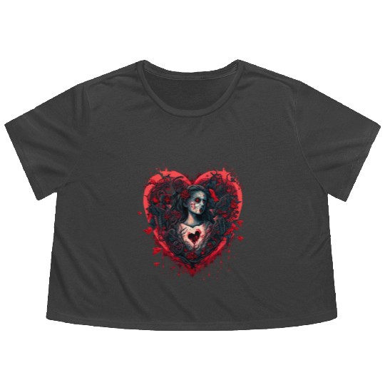 Bloody Valentine Flowy Cropped Tees