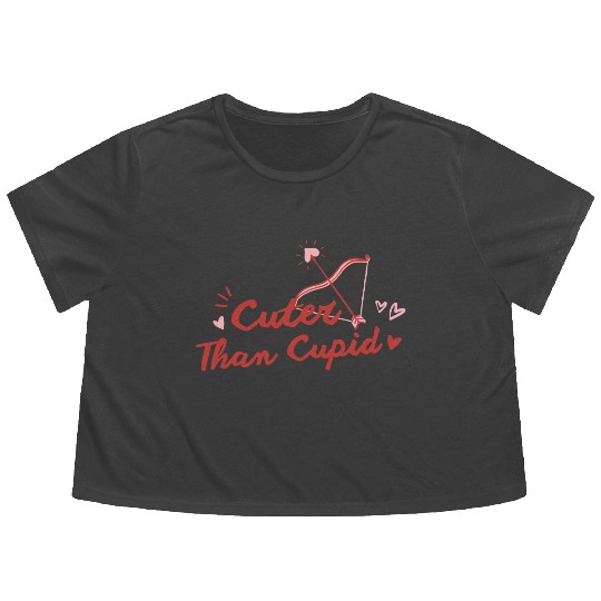 [Valentine] Cuter Than Cupid Love You Flowy Cropped Tees