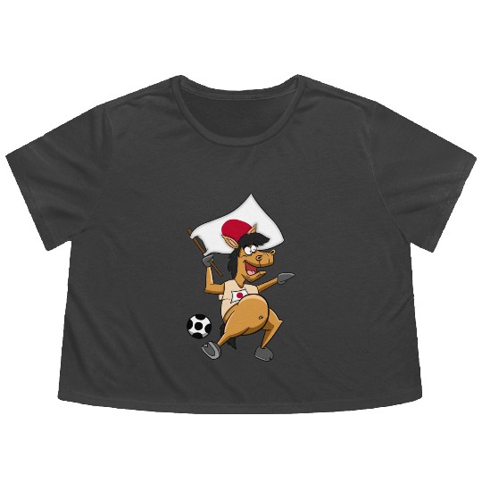 Fan Horse Japan Flowy Cropped Tees