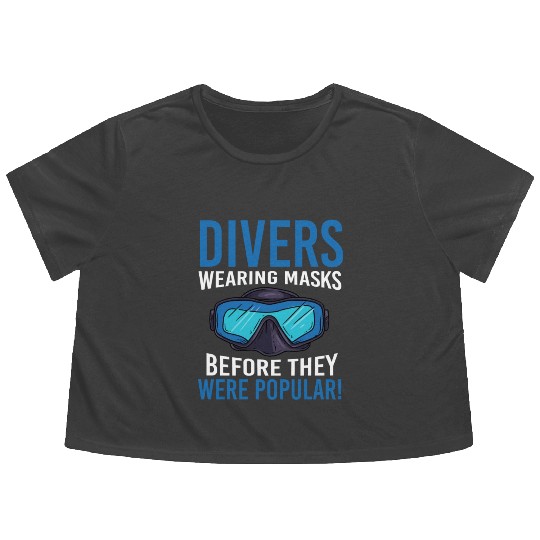 Scuba Diving Deep Sea Diving Snorkeling Diver Flowy Cropped Tees