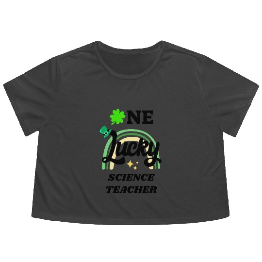 Science Teacher, St Patrick's Day Gift Flowy Cropped Tees