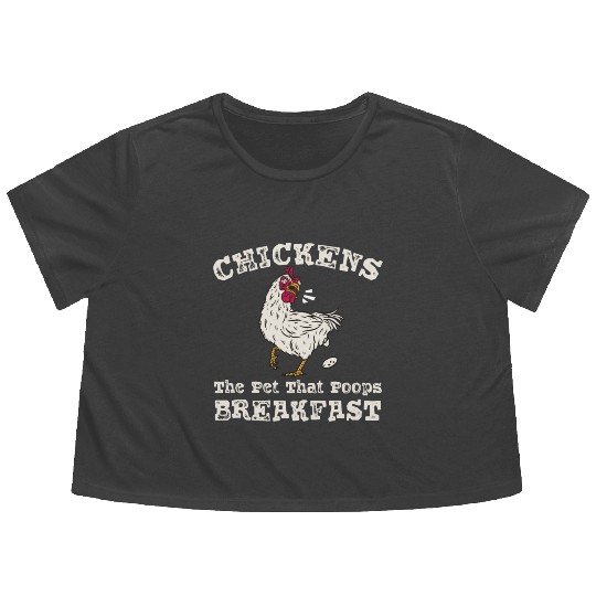 Chicken Farmer Flowy Cropped Tees