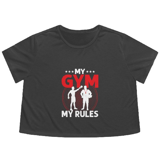My Gym My Rules Physical Education School Flowy Cropped Tees