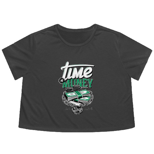 TIME IS MONEY CONSEQUENCE FLAVAZ ALBUM PROMO LOGO Flowy Cropped Tees