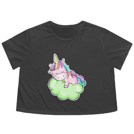 sleepy pony. Flowy Cropped Tees