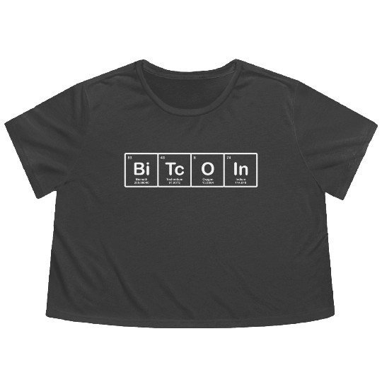 Periodic Table of Bitcoin Flowy Cropped Tees
