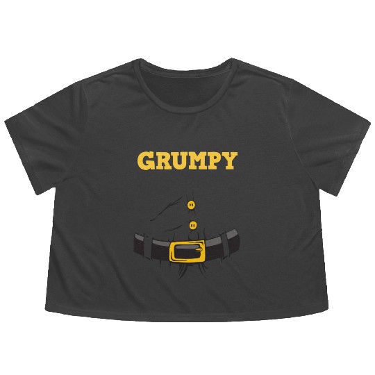 Grumpy Santa Claus - Ugly Christmas Flowy Cropped Tees